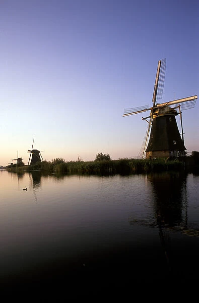 Europe, Netherlands, Kinderdijk. Windmills
