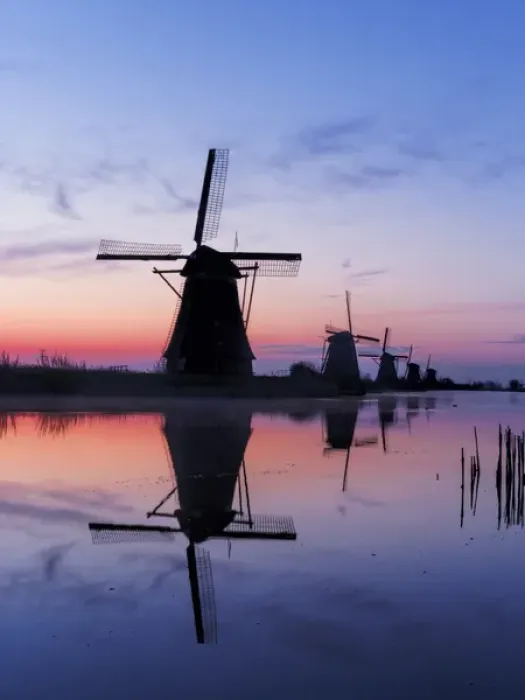 Framed Print : Europe; Netherlands; Kinderdijk; Windmills at Sunrise along the canals of Kinderdijk Framed Print : Europe; Netherlands; Kinderdijk; Windmills at Sunrise along the canals of Kinderdijk