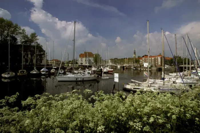 Framed Print : Europe, Netherlands, Middleburg. Inner harbor Framed Print : Europe, Netherlands, Middleburg. Inner harbor