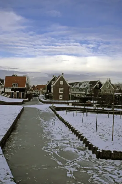 Framed Print : Europe, The Netherlands. Zaanse Schans in winter Framed Print : Europe, The Netherlands. Zaanse Schans in winter