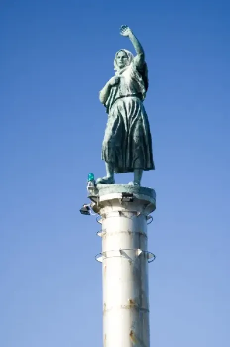 Framed Print : Europe, Norway, Lofoten, Svolvaer. The statue Fishermans Wife at the harbour entrance Framed Print : Europe, Norway, Lofoten, Svolvaer. The statue Fishermans Wife at the harbour entrance