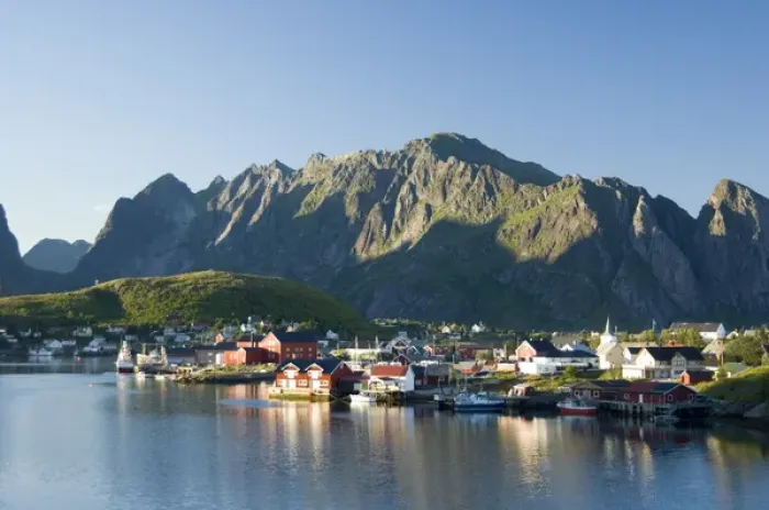 Framed Print : Europe, Norway, Lofoten. The town of Reine Framed Print : Europe, Norway, Lofoten. The town of Reine