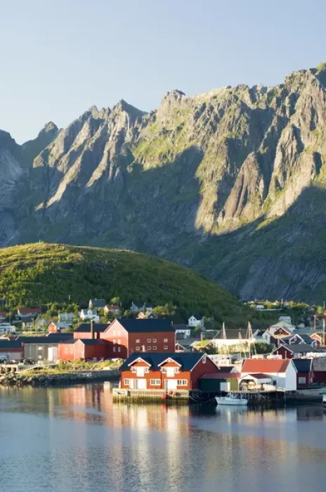 Framed Print : Europe, Norway, Lofoten. The town of Reine