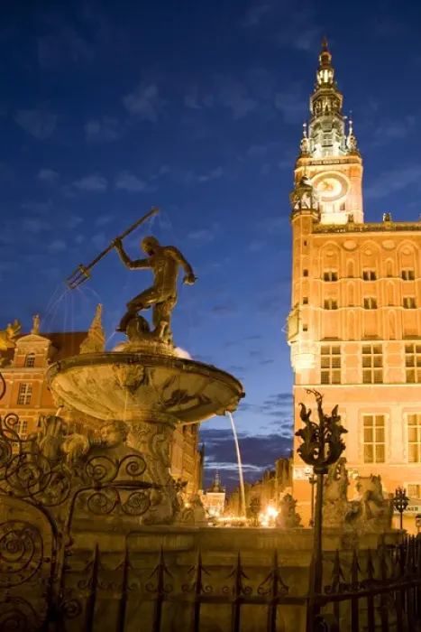 Framed Print : Europe, Poland, Gdansk. Neptune statue in fountain Framed Print : Europe, Poland, Gdansk. Neptune statue in fountain