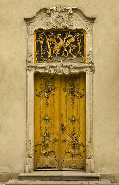 Europe, Poland, Gdansk. Detail of ornate door. Credit as: Nancy & Steve Ross  /  Jaynes