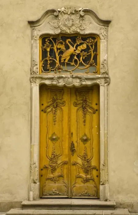Framed Print : Europe, Poland, Gdansk. Detail of ornate door. Credit as: Nancy & Steve Ross  /  Jaynes