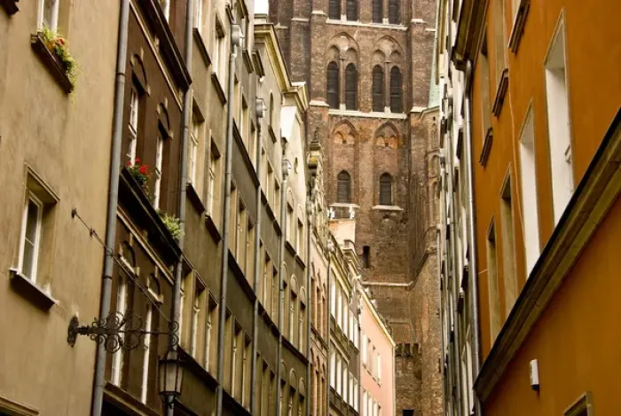 Framed Print : Europe, Poland, Gdansk. Street scene of buildings in Old Town. Credit as: Nancy Framed Print : Europe, Poland, Gdansk. Street scene of buildings in Old Town. Credit as: Nancy