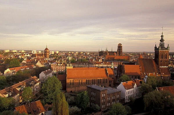 EUROPE, Poland, Pomerania, Gdansk View of Main town from Havelius Hotel