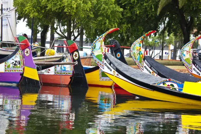 Framed Print : Europe; Portugal; Averio; Moliceiro Boats Along the main canal of Averio With Night Lights Framed Print : Europe; Portugal; Averio; Moliceiro Boats Along the main canal of Averio With Night Lights
