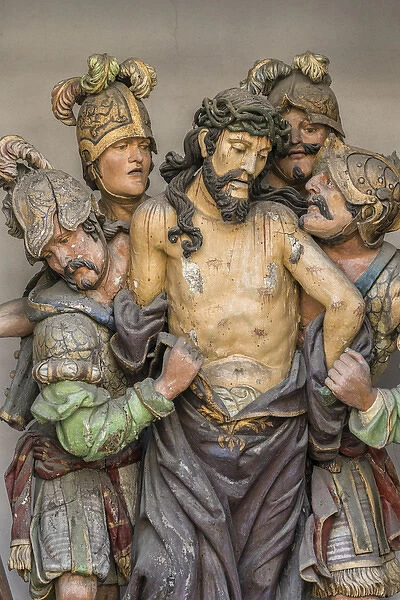 Europe, Portugal, Guimaraes, detail of stations of the cross