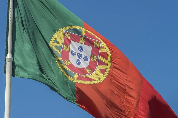 Europe, Portugal, Lisbon, Edward VII Park, largest Portugueses flag