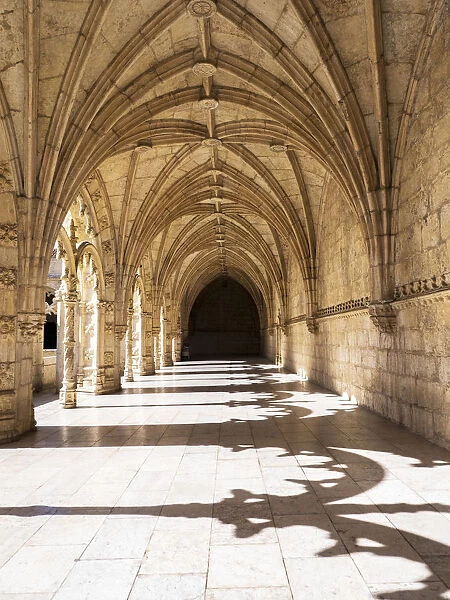 Europe, Portugal, Lisbon. Interior view in the Jeronimos Monastery, a UNESCO World Heritage Site