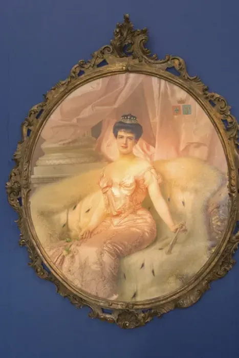 Framed Print : Europe, Portugal, Lisbon, National Coach Museum, portrait of Amelia de Orleaes e Braganca Framed Print : Europe, Portugal, Lisbon, National Coach Museum, portrait of Amelia de Orleaes e Braganca