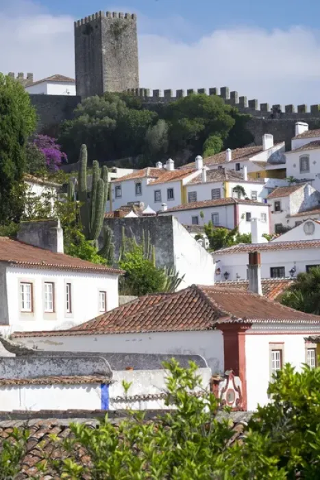 Framed Print : Europe, Portugal, Obidos. Ancient city wall, medieval structure encirles historic Obidos Framed Print : Europe, Portugal, Obidos. Ancient city wall, medieval structure encirles historic Obidos