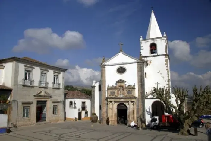 Framed Print : Europe, Portugal, Obidos. Santa Maria Church in Obidos