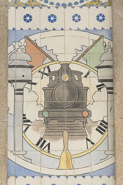 Europe, Portugal, Oporto, azulejo murals in train station