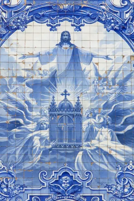 Framed Print : Europe, Portugal, Porto. Mosaic on side of Santo Ildefonso Church Framed Print : Europe, Portugal, Porto. Mosaic on side of Santo Ildefonso Church