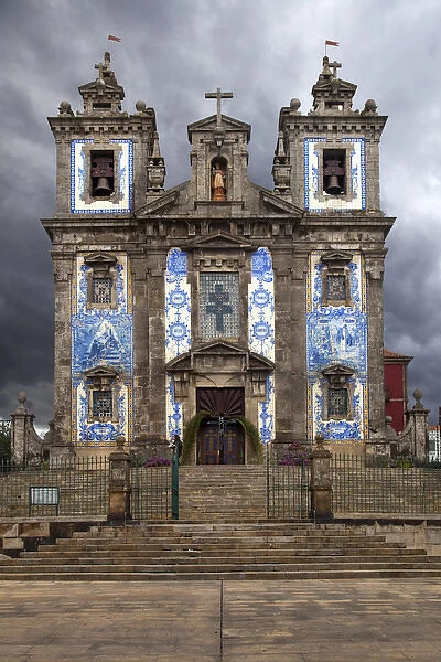 Europe, Portugal, Porto. Front of Santo Ildefonso Church