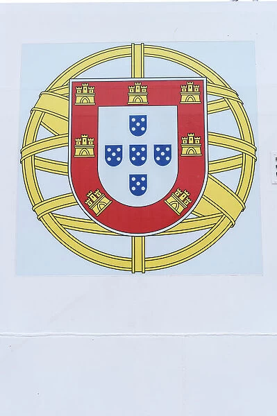 Europe, Portugal, Regua, Portugals coat of arms and Armillary Sphere