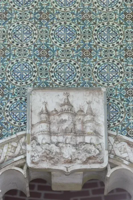 Framed Print : Europe, Portugal, Sintra, natural water spring surrounded by decorative tile Framed Print : Europe, Portugal, Sintra, natural water spring surrounded by decorative tile