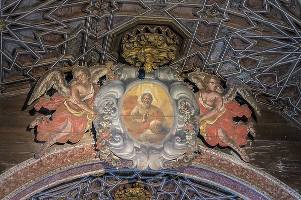 Europe, Portugal, Sintra, Sintra National Palace, Palatine Chapel detail