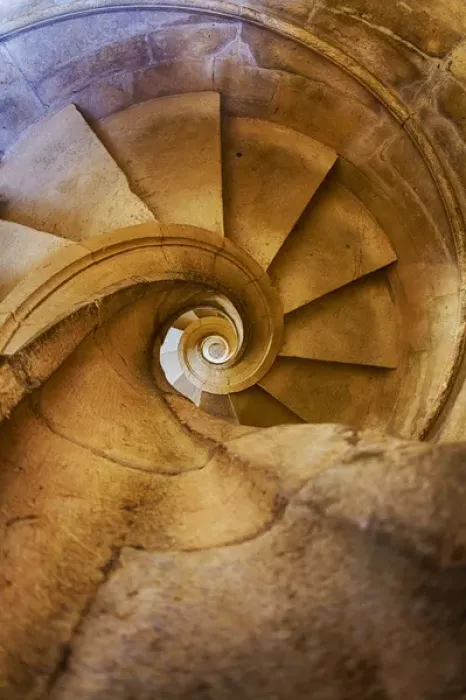 Framed Print : Europe; Portugal; Tomar; Spiral Stone Staircase in Convento de Cristo Framed Print : Europe; Portugal; Tomar; Spiral Stone Staircase in Convento de Cristo
