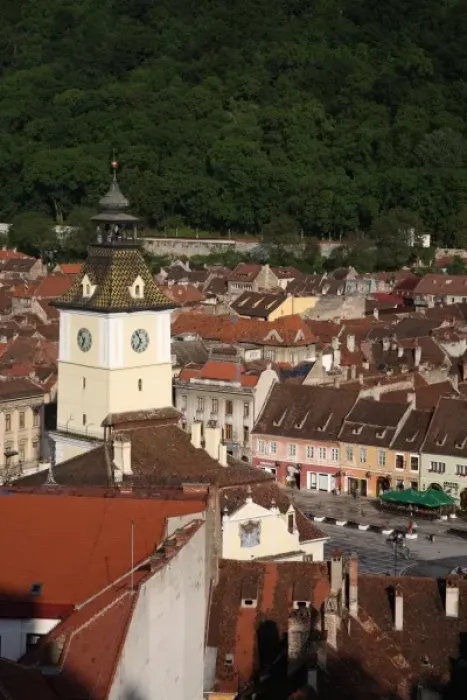 Framed Print : Europe, Romania, Brasov, The historical center of Brasov