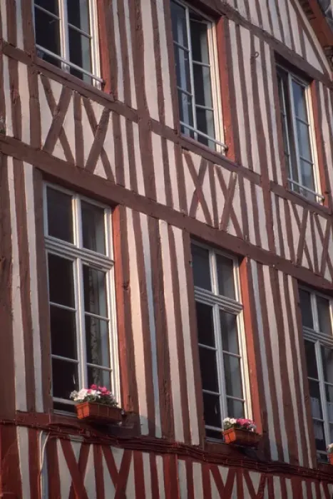 Framed Print : Europe, Rouen Timbered houses