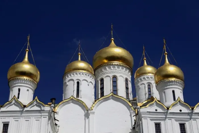 Framed Print : Europe, Russia, Moscow. Annunciation Cathedral of Moscows Kremlin