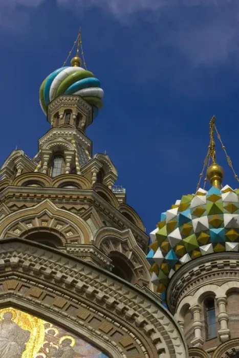 Framed Print : Europe, Russia, St. Petersburg. Two towers of the Church of the Savior on the Spilled Blood