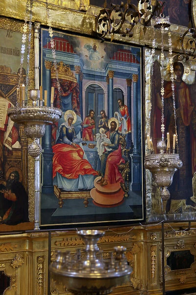 Europe, Russia, Suzdal. Fresco icon in the Cathedral of the Nativity Suzdal