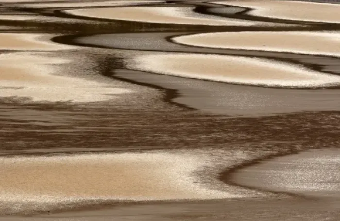 Framed Print : Europe, scotland, Applecross Peninsula, abstract of tidal flat