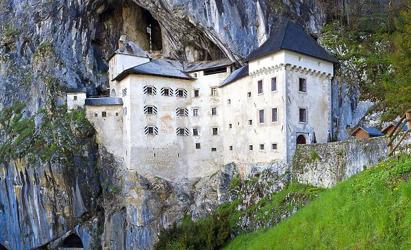 Europe, Slovenia, Predjama Castle. Castle built into mountain wall