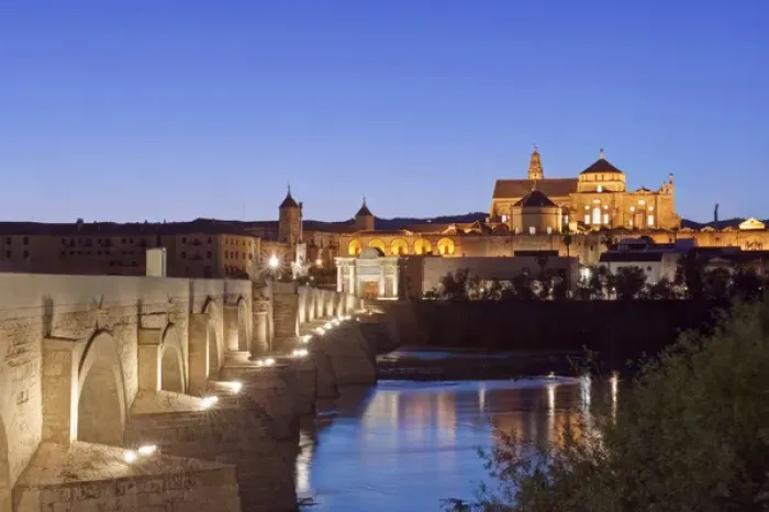 Framed Print : Europe, Spain, Andalucia, Cordoba, Roman Bridge and La Mezauita-Catedral (Catedral Framed Print : Europe, Spain, Andalucia, Cordoba, Roman Bridge and La Mezauita-Catedral (Catedral