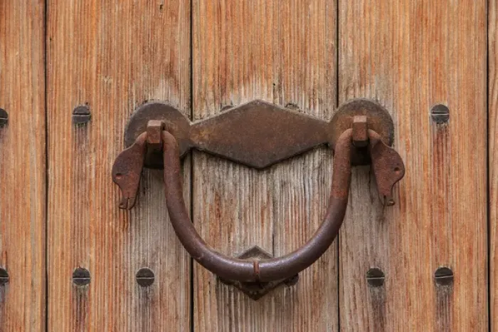 Framed Print : Europe, Spain, Balearic Islands, Mallorca, door knockers