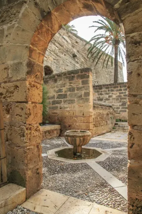Framed Print : Europe, Spain, Balearic Islands, Mallorca, Palma de Mallorca, , door srchway. Gardens Framed Print : Europe, Spain, Balearic Islands, Mallorca, Palma de Mallorca, , door srchway. Gardens
