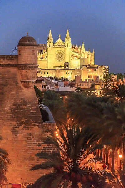 Europe, Spain, Balearic Islands, Mallorca, Palma de Mallorca. La Seu, Mallorca Cathedral