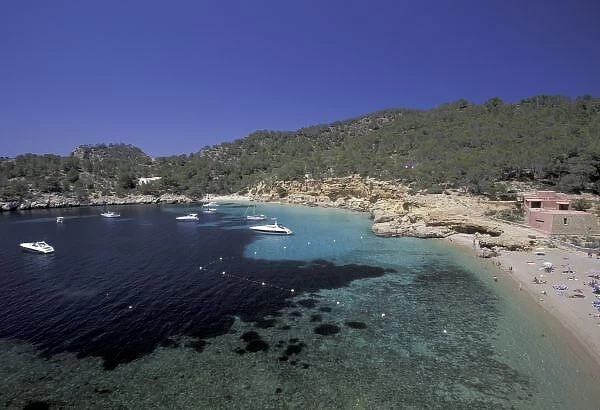 Europe, Spain, Balearics, Ibiza, Cala Salada. Turquoise water and beach