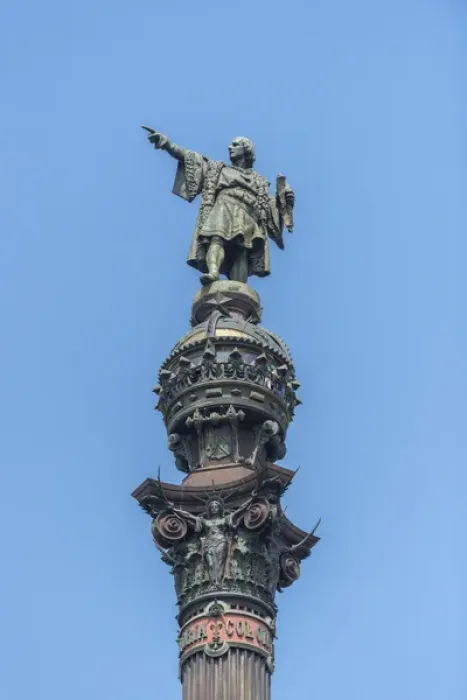 Framed Print : Europe, Spain, Barcelona, Christopher Columbus monument Framed Print : Europe, Spain, Barcelona, Christopher Columbus monument