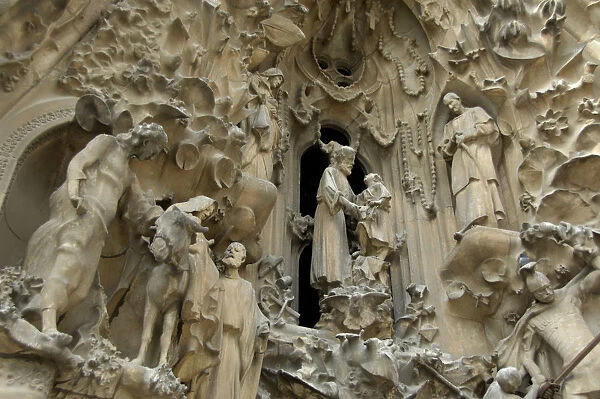 Europe, Spain, Catalunya, Barcelona. Sagrada Familia, architecture by Antoni Gaudi