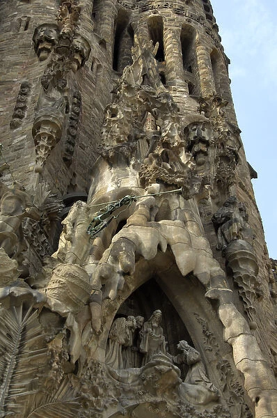 Europe, Spain, Catalunya, Barcelona. Sagrada Familia, architecture by Antoni Gaudi