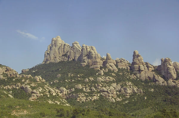 Europe, Spain, Catalunya. Benedictine monastery of Montserrat ( serrated mountain )