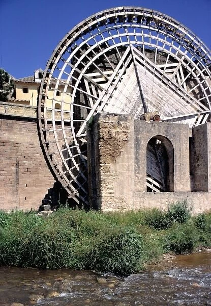 Europe, Spain, Cordoba. The Water Wheel, a World Heritage Site, on the Guadalquivir