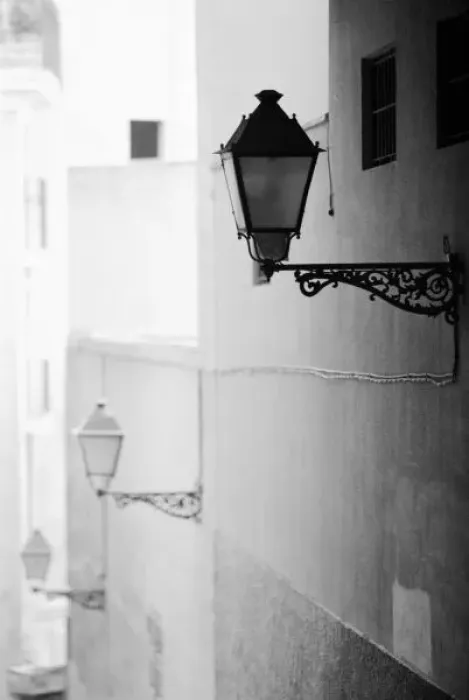 Framed Print : Europe, Spain, Mallorca. Streelights, Palma