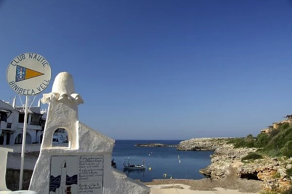 Europe, Spain, Minorca (aka Menorca), Binibeca. Seaside resort town