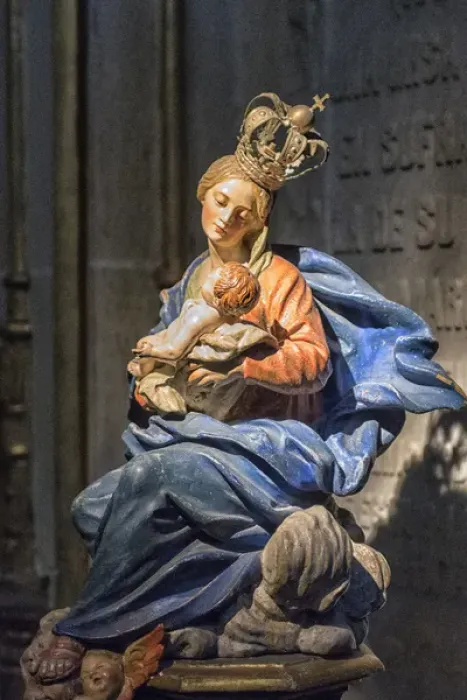 Framed Print : Europe, Spain, Salamanca, statue of Madonna and child Framed Print : Europe, Spain, Salamanca, statue of Madonna and child