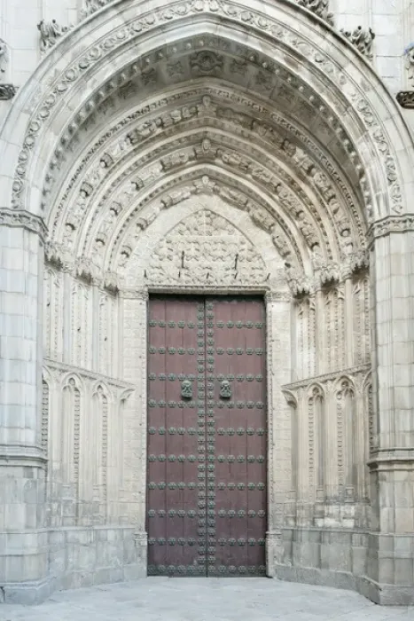 Framed Print : Europe, Spain, Toledo, Toledo Cathedral Door