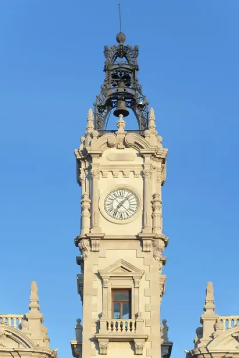 Framed Print : Europe, Spain, Valencia, City Hall Clock Tower Framed Print : Europe, Spain, Valencia, City Hall Clock Tower