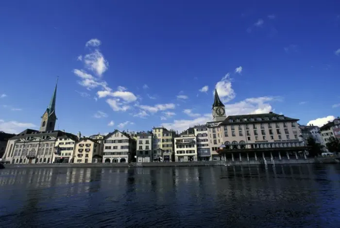 Framed Print : Europe, Switzerland, Zurich. Fraumunster
