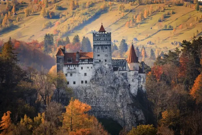 Framed Print : Europe, Transylvania, Romania, 13th century Castle Bran, associated with Vlad II the Impaler Framed Print : Europe, Transylvania, Romania, 13th century Castle Bran, associated with Vlad II the Impaler